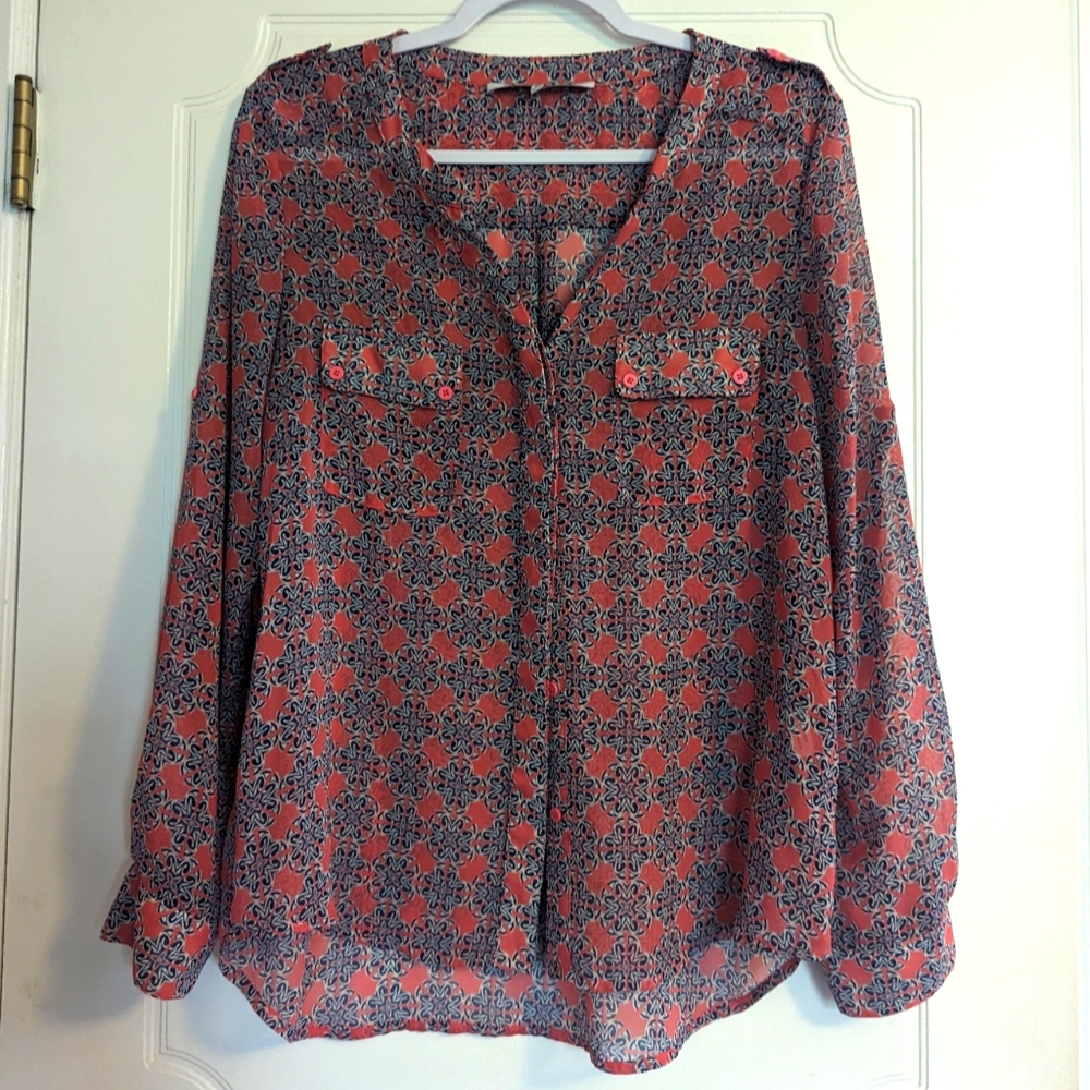 Long sleeve sheet blouse size M